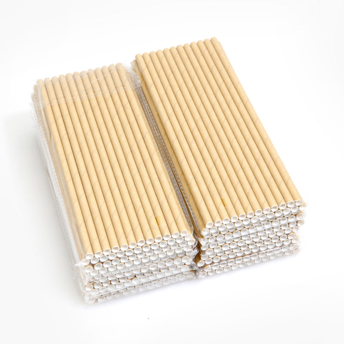 Kraft Brown Paper Strawers - Pack of 250