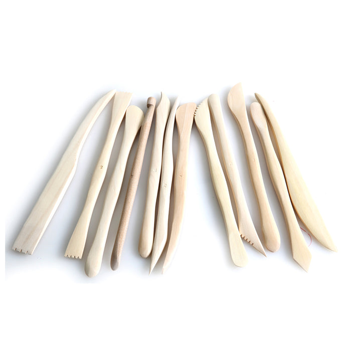 Wooden Modelling Tools - Set of 12