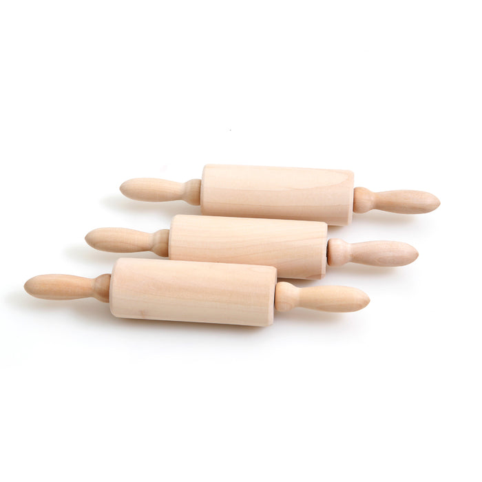 Premium Wooden Rolling Pin 25cm - Pack of 12