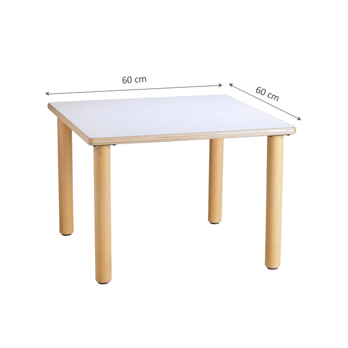 Square Wooden Table 59 cm H