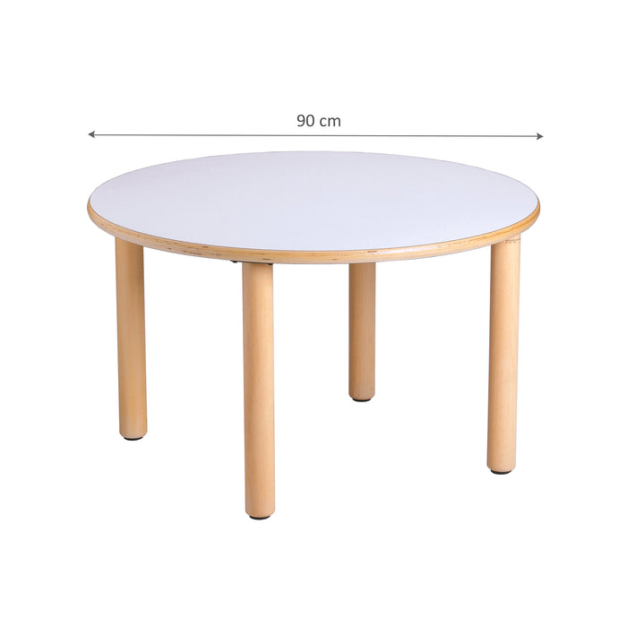 Round Wooden Table 53 cm H